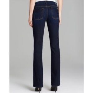 7 For All Mankind Low Rise Dark Wash Flare Boot Cut Jean